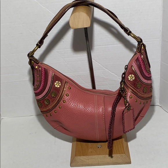 Coach Handbags - COACH Pebbled Leather Grommet Studded Boho Sm bag